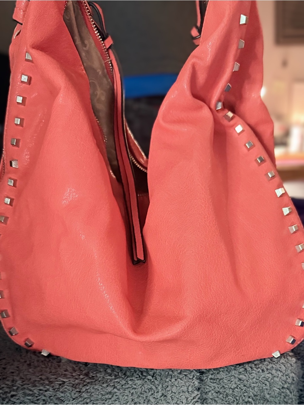 Unbranded slouchy Coral Pink bag